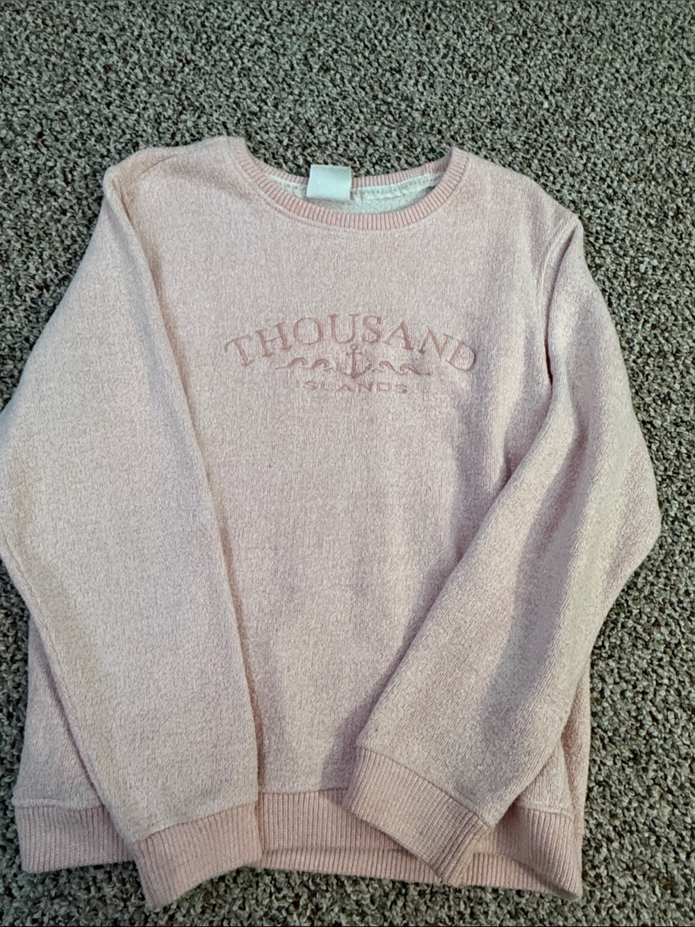 Thousand Islands Blush Pink Crewneck Sweater